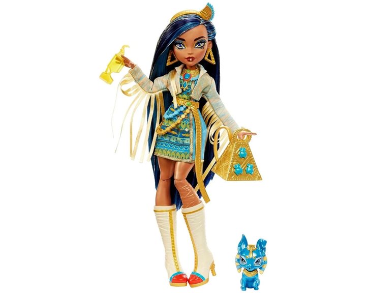Mattel Monster High Doll, Cleo De Nile With Accessories And Pet Dog