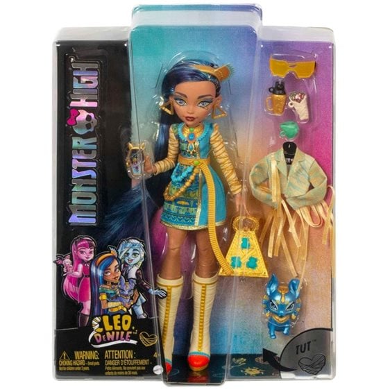 Mattel Monster High Doll, Cleo De Nile With Accessories And Pet Dog