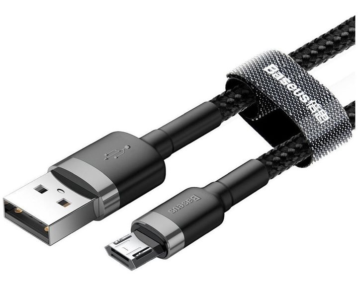 Baseus Cafule Micro USB cable 2.4A 1m Gray + Black (CAMKLF-BG1) (BASCAMKLF-BG1)