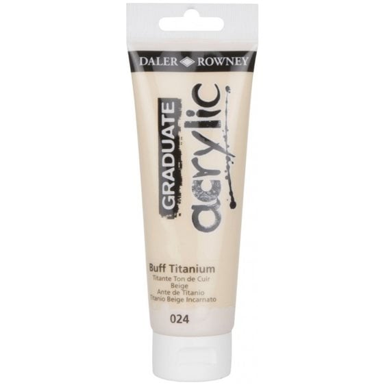 Ακρυλικό Χρώμα Daller Rowney 120ml 006 BUFF White 123120024