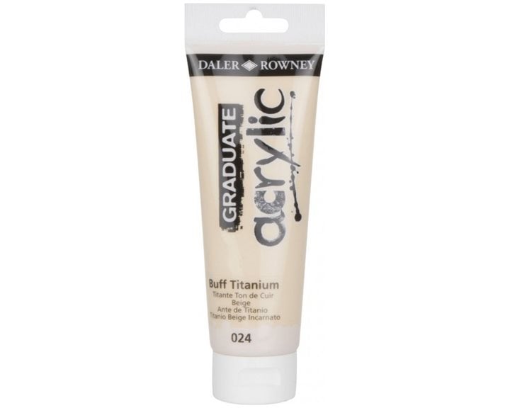 Ακρυλικό Χρώμα Daller Rowney 120ml 006 BUFF White 123120024