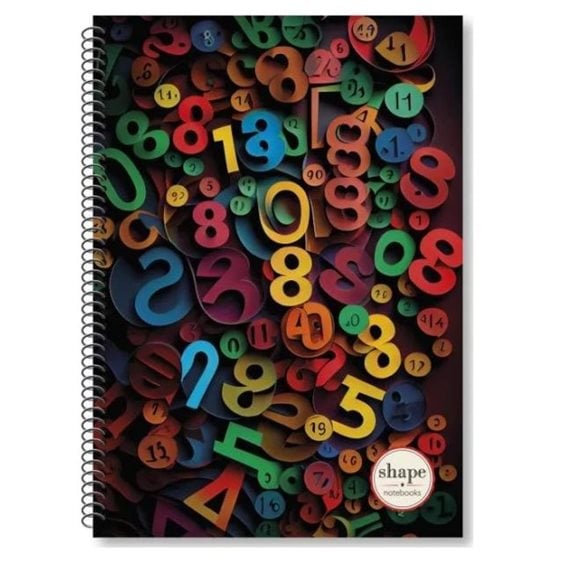 Τετράδιο Σπιράλ 17x25 Shape Numbers 3Θεμ.90φ.