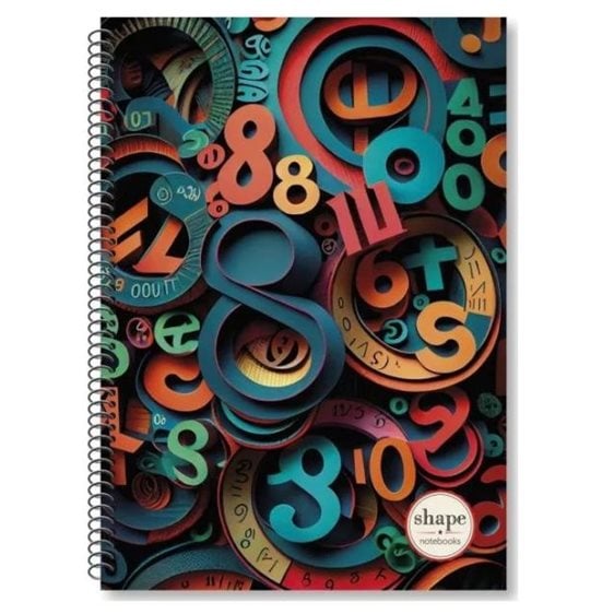 Τετράδιο Σπιράλ 17x25 Shape Numbers 3Θεμ.90φ.