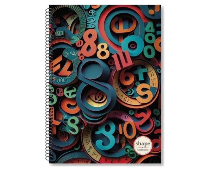 Τετράδιο Σπιράλ 17x25 Shape Numbers 3Θεμ.90φ.