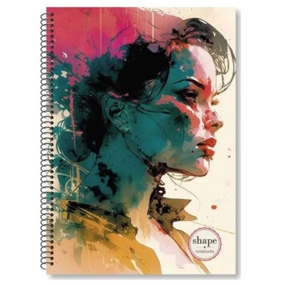 Τετράδιο Σπιράλ 17x25 Shape Women 3Θεμ.90φ.