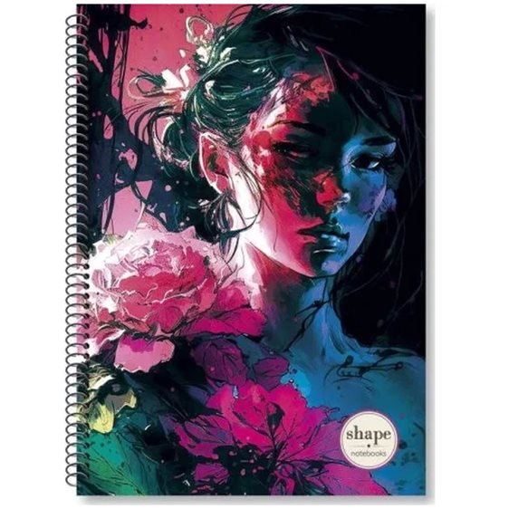 Τετράδιο Σπιράλ 17x25 Shape Women 3Θεμ.90φ.