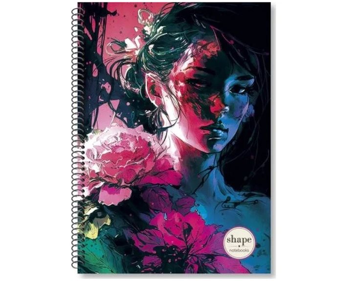Τετράδιο Σπιράλ 17x25 Shape Women 3Θεμ.90φ.