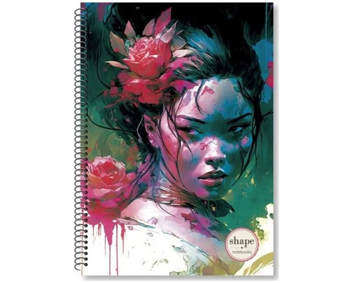 Τετράδιο Σπιράλ 17x25 Shape Women 3Θεμ.90φ.