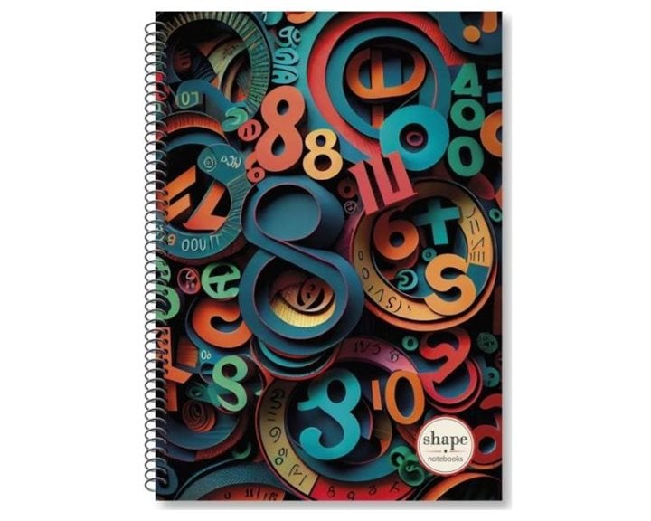Τετράδιο Σπιράλ Α4  Shape Numbers 3Θεμ.90φ.