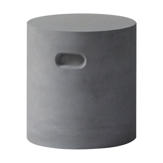 Concrete Cylinder Σκαμπό Κήπου - Βεράντας, Cement Grey Ε6204