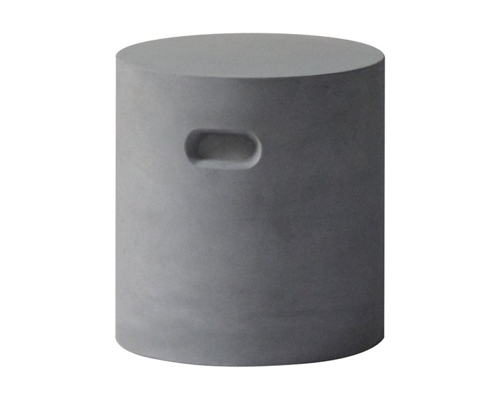 Concrete Cylinder Σκαμπό Κήπου - Βεράντας, Cement Grey Ε6204
