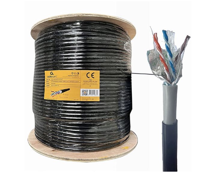 CABLEXPERT CAT6 FTP LAN GEL FILLED OUTDOOR CABLE SOLID 305M BLACK