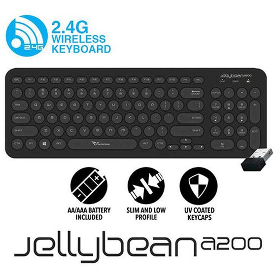 ALCATROZ WIRELESS KEYBOARD JELLYBEAN A200 BLACK