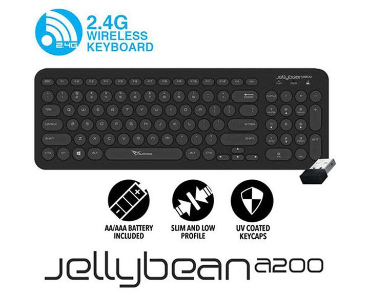 ALCATROZ WIRELESS KEYBOARD JELLYBEAN A200 BLACK