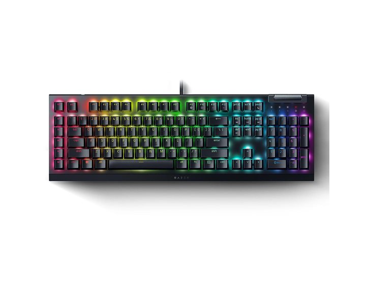 Razer BlackWidow V4 X - RGB Gaming Mechanical Keyboard - Macro Keys - Green Clicky Switches
