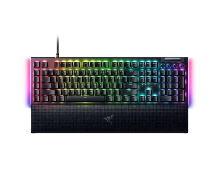 Razer BLACKWIDOW V4 - RGB Gaming Mechanical Keyboard - Underglow LED - Macro - Green Clicky Switches