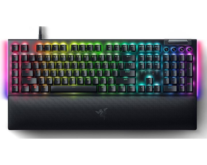 Razer BLACKWIDOW V4 - RGB Gaming Mechanical Keyboard - Underglow LED - Macro - Yellow Linear Switch