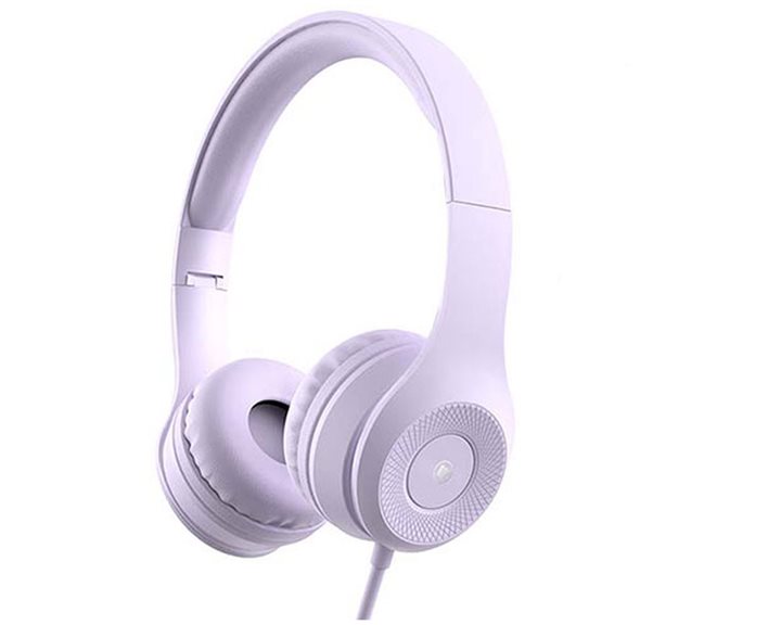 LAMTECH EXTRA BASS STEREO HEADPHONES WITH MIC PURPLE
