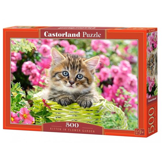 Πάζλ Castorland 500τεμ Κitten In Flowerr Garden B-52974