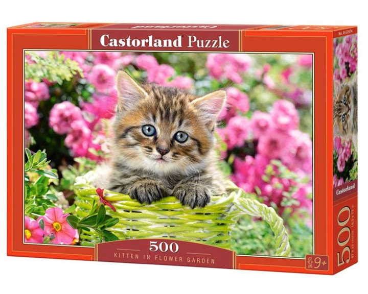 Πάζλ Castorland 500τεμ Κitten In Flowerr Garden B-52974