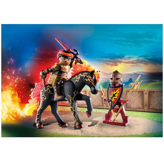 Playmobil Novelmore Burnham Raiders - Ιππότης Και Άλογο Της Φωτιάς