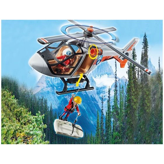 Playmobil Rescue Action Επιχείρηση Διάσωσης Μοτοσικλετιστή Στο Βουνό