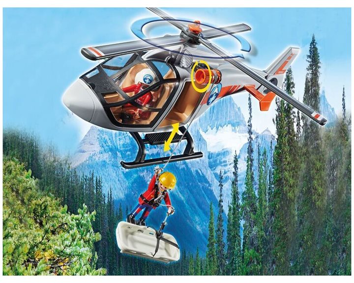 Playmobil Rescue Action Επιχείρηση Διάσωσης Μοτοσικλετιστή Στο Βουνό