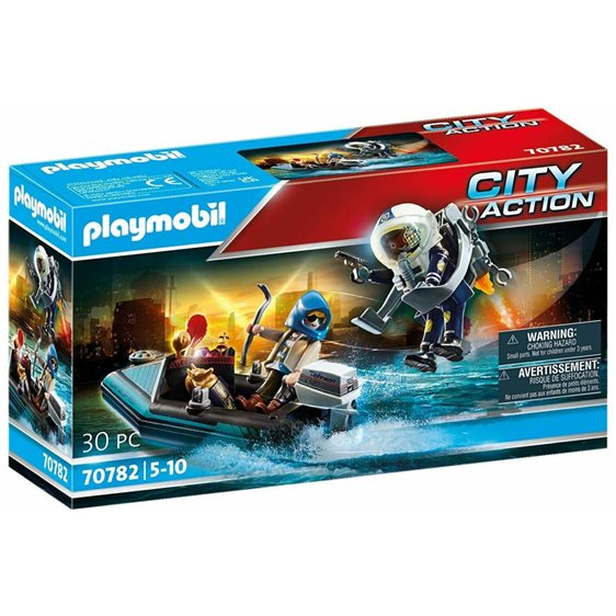 Playmobil City Action Σύλληψη Ληστή Έργων Τέχνης Από Αστυνομικό Jetpack