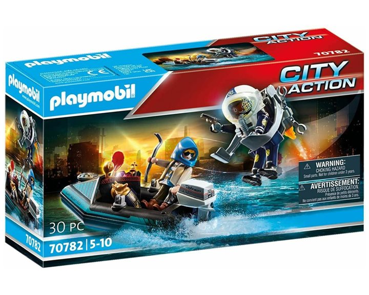Playmobil City Action Σύλληψη Ληστή Έργων Τέχνης Από Αστυνομικό Jetpack