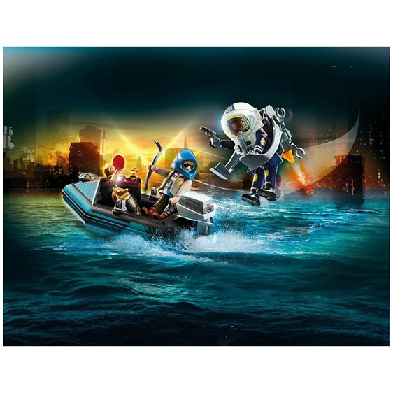 Playmobil City Action Σύλληψη Ληστή Έργων Τέχνης Από Αστυνομικό Jetpack