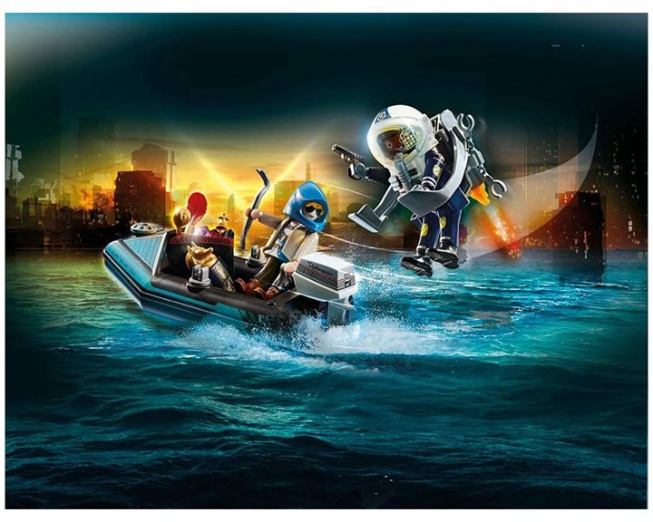 Playmobil City Action Σύλληψη Ληστή Έργων Τέχνης Από Αστυνομικό Jetpack