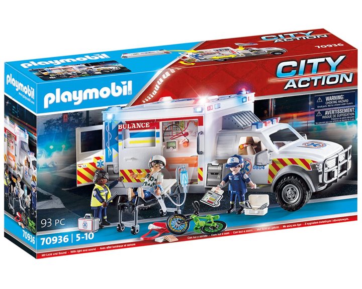 Playmobil City Action Us Ambulance: Όχημα Πρώτων Βοηθειών