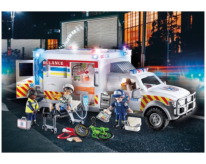 Playmobil City Action Us Ambulance: Όχημα Πρώτων Βοηθειών