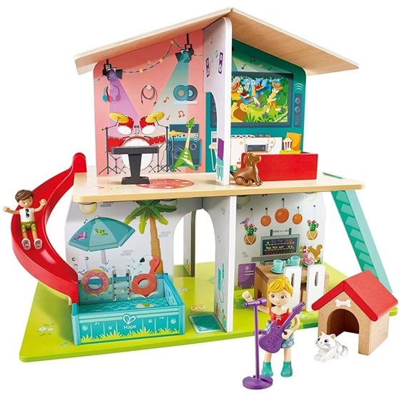 Hape Happy Family Ξύλινο Κουκλόσπιτο Musical (E3411A)