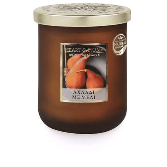 Κερί Αρωματικό Heart & Home ΑΧΛΑΔΙ ΜΕ ΜΕΛΙ 115g