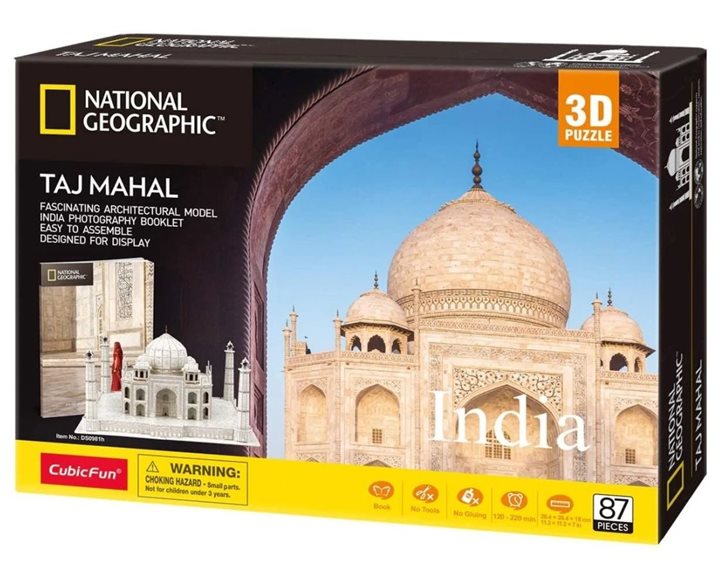 Πάζλ CubicFun 3D National Geograrhic Taj Mahal 87pcs DS0981h