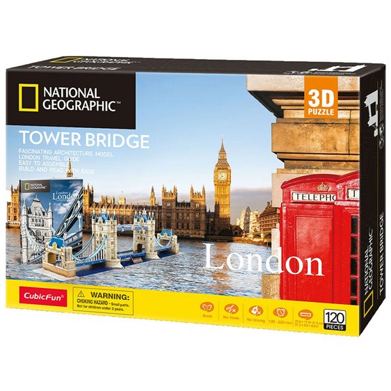Πάζλ CubicFun 3D National Geograrhic Tower Bridge 120pcs DS0978h