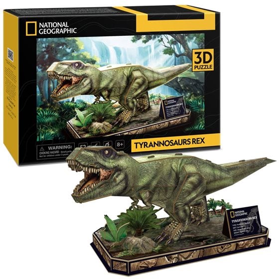 Πάζλ CubicFun 3D National Geograrhic Tyrannosaurus REX 52pcs DS1051h