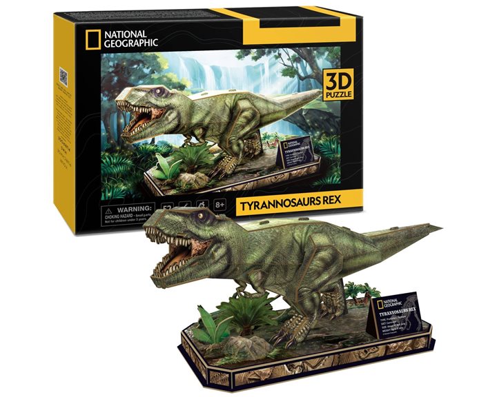 Πάζλ CubicFun 3D National Geograrhic Tyrannosaurus REX 52pcs DS1051h