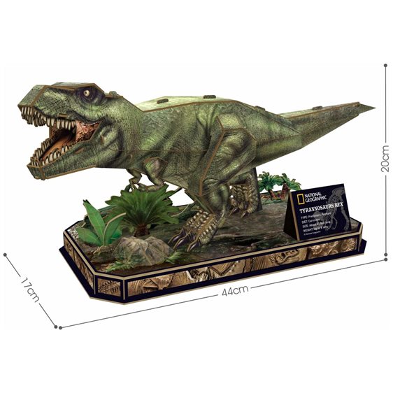 Πάζλ CubicFun 3D National Geograrhic Tyrannosaurus REX 52pcs DS1051h