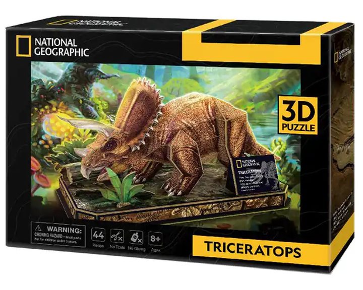 Πάζλ CubicFun 3D National Geograrhic Triceratops 44pcs DS1052h