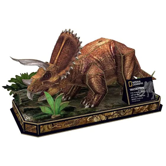 Πάζλ CubicFun 3D National Geograrhic Triceratops 44pcs DS1052h