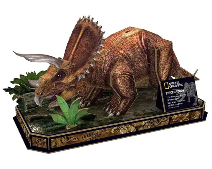Πάζλ CubicFun 3D National Geograrhic Triceratops 44pcs DS1052h