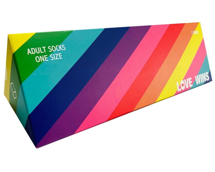 Κάλτσες Unisex  Cubic Feet 3 Pairs  Νο 39 - 44 Rainbow Socks
