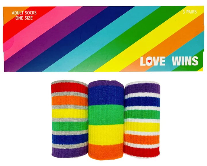 Κάλτσες Unisex  Cubic Feet 3 Pairs  Νο 39 - 44 Rainbow Socks