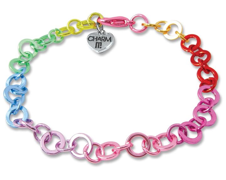 Charmit! Rainbow Heart Link Bracelet