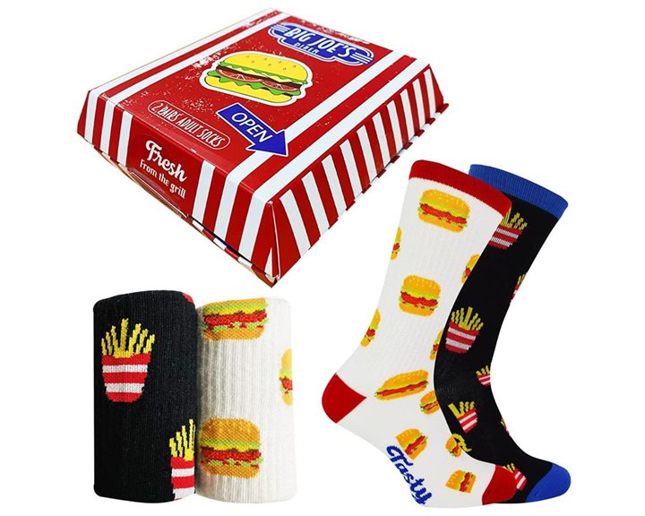 Κάλτσες Unisex  Boxt Socks 2 Pairs  Νο 39 - 44 Burger Socks