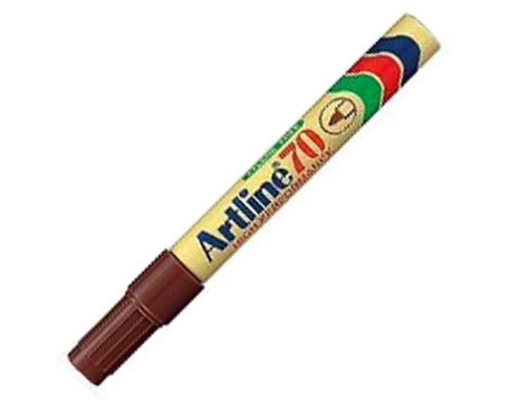 Μαρκαδόρος Artline EK-70 Ανεξίτηλος Στρογγυλή Μύτη 1.5mm Καφέ