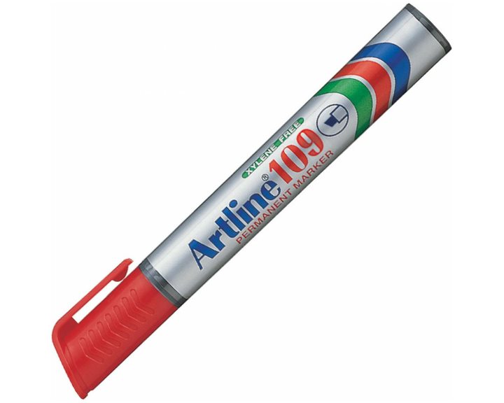 Μαρκαδόρος Artline EK-109 Ανεξίτηλος Πλακέ 2.0-5.0 Κόκκινο