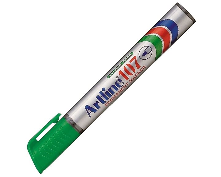 Μαρκαδόρος Artline EK-107 Ανεξίτηλος Στρογγυλή Μύτη 1.5mm Πράσινο